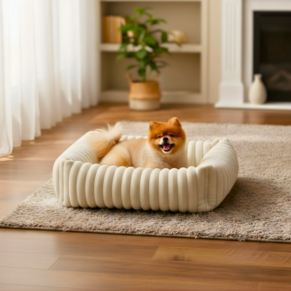 Kuschelbett für Hunde & Katzen – Abziehbar, waschbar & traumhaft weich