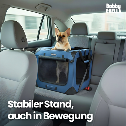 Faltbare Hundebox mit 3 Öffnungen – Luftig, stabil & stressfreies Einsteigen