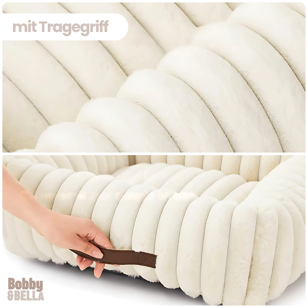 Kuschelbett für Hunde & Katzen – Abziehbar, waschbar & traumhaft weich
