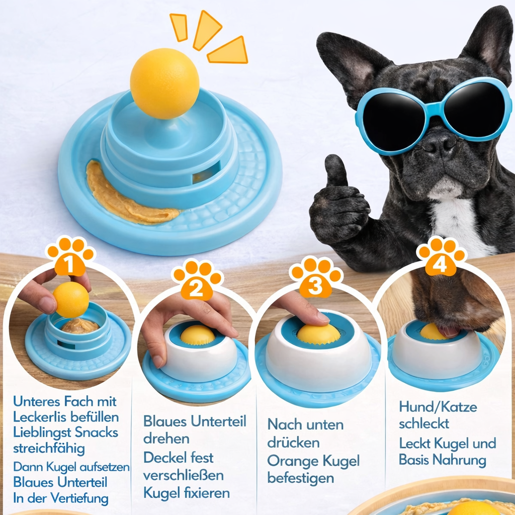 LickiJoy™ Slow Feeder – Interaktives Schleckspielzeug für Hunde & Katzen