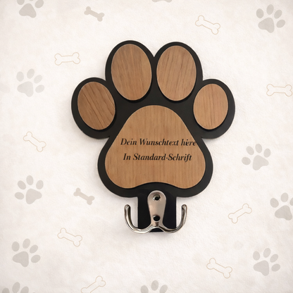 PawHook™ – Personalisierte Holz-Leinenhalterung für Hunde